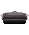 Le Creuset 4-quart Heritage Stoneware Covered Rectangular Casserole In Oyster