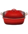 Le Creuset Heritage Stoneware 4.5 Quart Deep Baker With Lid In Cerise