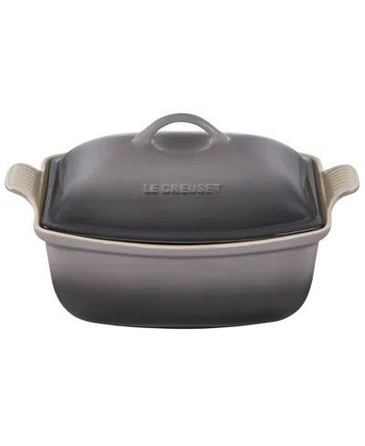 LE CREUSET HERITAGE STONEWARE 4.5 QUART DEEP BAKER WITH LID