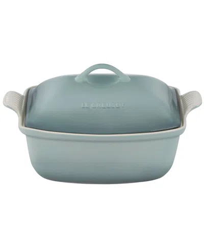 LE CREUSET HERITAGE STONEWARE 4.5 QUART DEEP BAKER WITH LID
