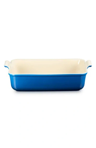 Le Creuset Heritage Stoneware Deep Lasagna Dish In Blue
