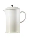 Le Creuset Holly Ceramic Coffee Press (1l) In White