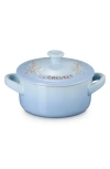 Le Creuset Stoneware Holly Collection 8 Oz. Mini Cocotte In Blue