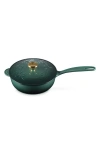 Le Creuset Enameled Cast Iron Holly Collection Traditional 2.25-qt. Saucier With Lid In Artichaut