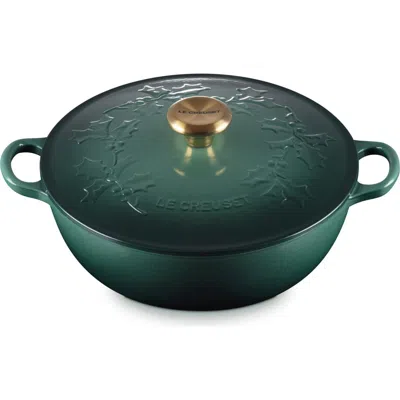 Le Creuset Holly Collection Traditional 4.5-quart Enamel Cast Iron Dutch Oven With Lid In Artichaut
