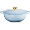 Le Creuset Holly Collection Traditional 4.5-quart Enamel Cast Iron Dutch Oven With Lid In Blue