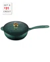 Le Creuset Enameled Cast Iron Holly Collection Traditional 2.25-qt. Saucier With Lid