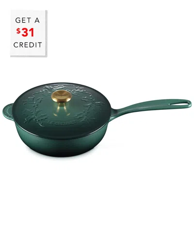 LE CREUSET LE CREUSET HOLLY COLLECTION TRADITIONAL ROUND SAUCIER WITH $31 CREDIT