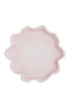 Le Creuset Iris Stoneware Ruffle Platter In Shell Pink