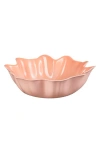 Le Creuset Iris Stoneware Ruffle Serving Bowl In Peche