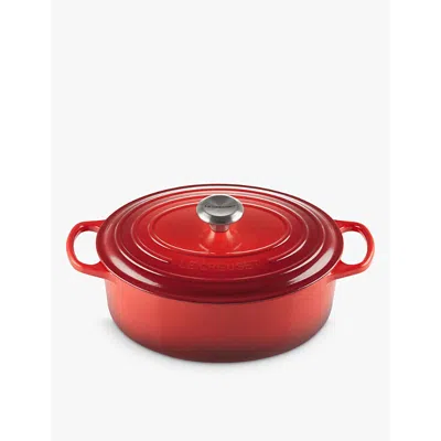 Le Creuset Signature Oval Cast-iron Casserole Dish Cerise