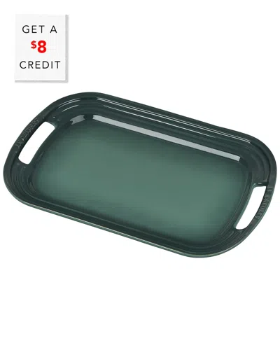 Le Creuset Large Serving Platter With $8 Credit In Green