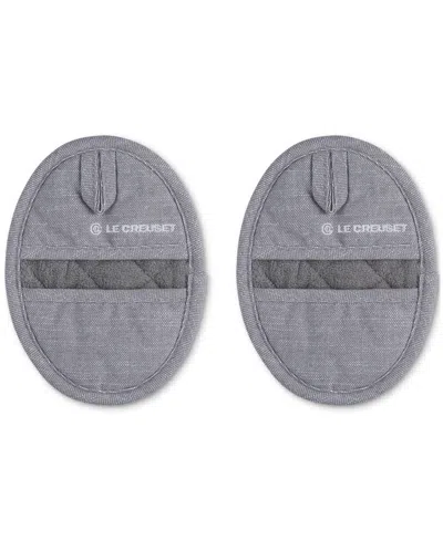 Le Creuset Lined Silicone Pot Grips, Set Of 2 In Gray
