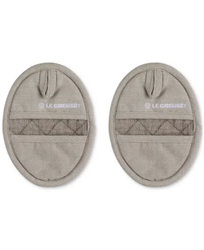 Le Creuset Lined Silicone Pot Grips, Set Of 2 In Brown