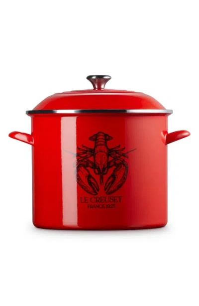 Le Creuset Lobster Seafood Stock Pot In Carmin