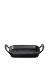 Le Creuset Satin Black Bbq Outdoor Square Cast Iron Grilling Basket 30cm