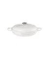 Le Creuset Marble-motif 3.5-qt. Enameled Cast Iron Braiser In White