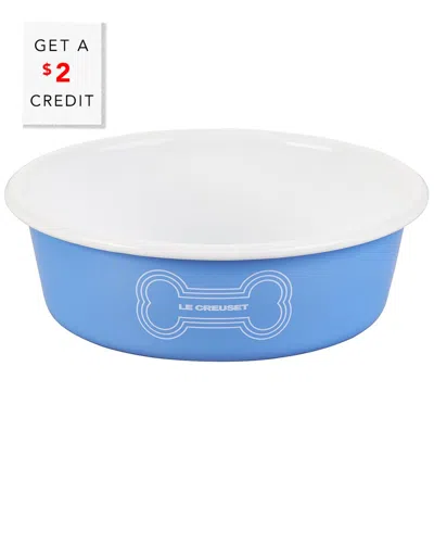 Le Creuset Medium Dog Bowl With $2 Credit In White