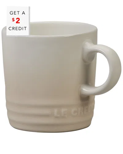 Le Creuset Meringue 3.5oz Espresso Mug With $2 Credit In White