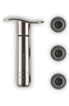 Le Creuset Metal Wine Pump And 3 Stoppers In Silver