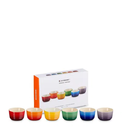 Le Creuset Mini Rainbow Ramekins In Multi