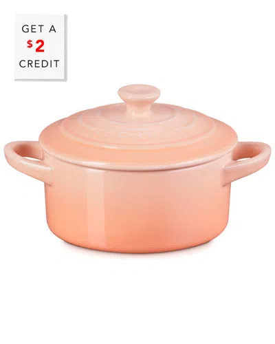 Le Creuset Mini Round 8oz Cocotte With $2 Credit In Pink
