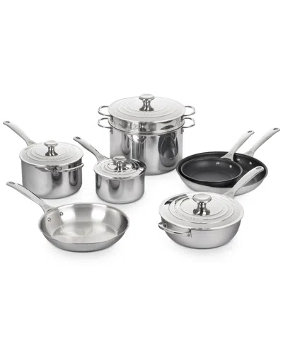 Le Creuset Mirror-finish Stainless Steel 12-pc. Cookware Set