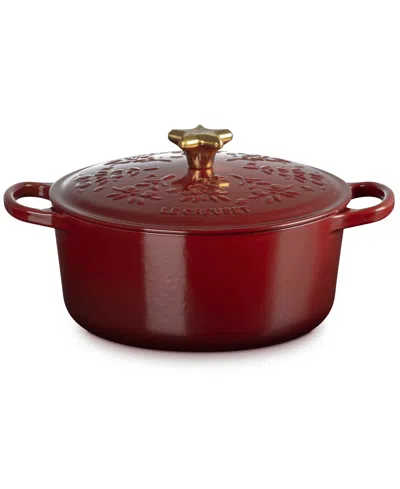 Le Creuset Noel Collection 4.5-qt. Enameled Cast Iron Signature Round Dutch Oven In Red