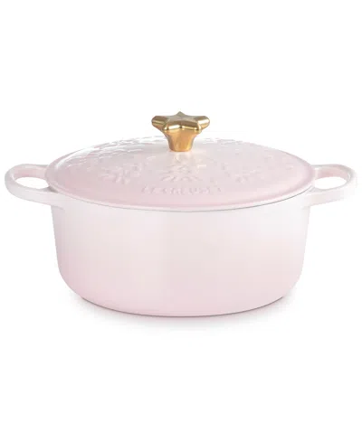 Le Creuset Noel Collection 4.5-qt. Enameled Cast Iron Signature Round Dutch Oven In Neutral