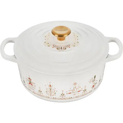 Le Creuset Noel Collection Twelve Days Of Christmas Enameled Cast Iron Dutch Oven In White