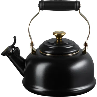 Le Creuset Enamel On Steel Classic 1.7-qt. Whistling Kettle In Licorice