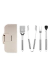 Le Creuset Outdoor 5-piece Grilling Tools Set In Metallic