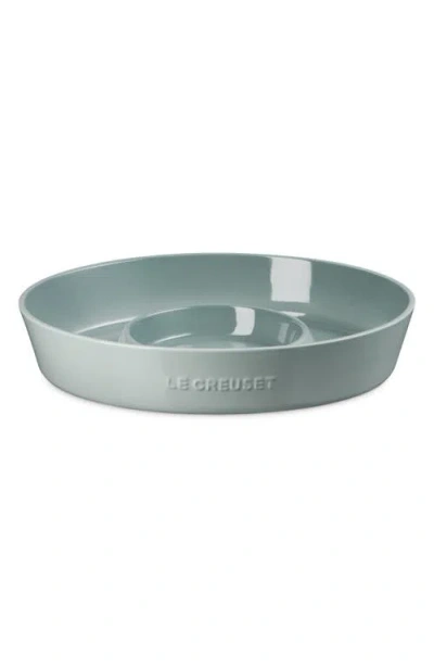 Le Creuset Oval Stoneware Chip & Dip Platter In Gray