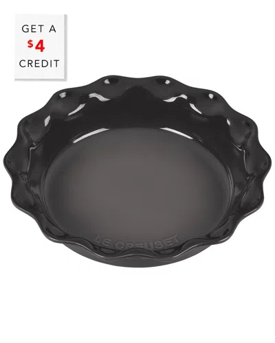 LE CREUSET LE CREUSET OYSTER HERITAGE PIE DISH WITH $4 CREDIT