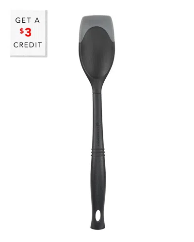 Le Creuset Oyster Revolution Bi-material Saute Spoon With $3 Credit In Black