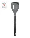 Le Creuset Oyster Revolution Bi-material Slotted Turner With $3 Credit In Grey