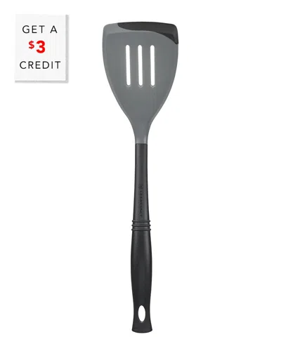 Le Creuset Oyster Revolution Bi-material Slotted Turner With $3 Credit In Grey