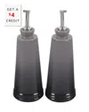 Le Creuset Oyster Signature Oil & Vinegar Set With $5 Credit In Grey