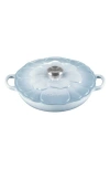 Le Creuset Enameled Cast Signature 2.25 Qt. Petal Braiser In Coastal Blue