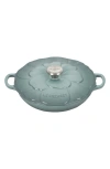 Le Creuset Petal Signature Braiser In Sea Salt