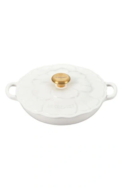 Le Creuset Petal Signature Braiser In White