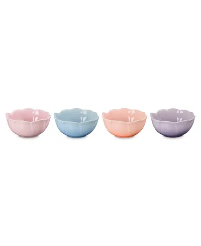 Le Creuset Petal Stoneware 4-pc. Bowl Set In Multi