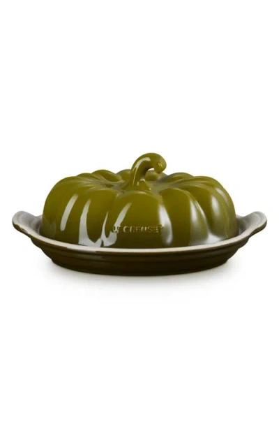 Le Creuset Pumpkin Butter Dish In Olive