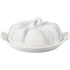 Le Creuset Pumpkin Stoneware Figural Butter Dish In Sea Salt