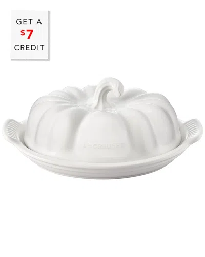 LE CREUSET LE CREUSET PUMPKIN BUTTER DISH WITH $7 CREDIT