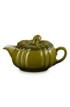 Le Creuset Pumpkin Gravy Boat & Lid In Olive