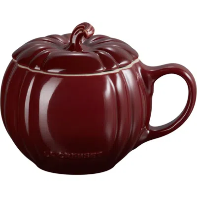 Le Creuset Pumpkin Mug & Lid In Rhone