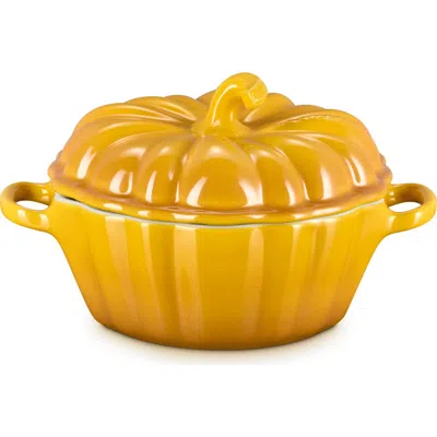 Le Creuset Pumpkin Stoneware Casserole Dish In Yellow