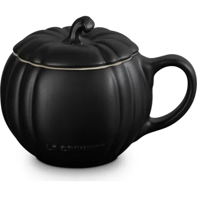 Le Creuset Pumpkin Stoneware Mug In Black