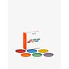 Le Creuset Rainbow Stoneware Coupe Side Plates Set Of Six In Multi